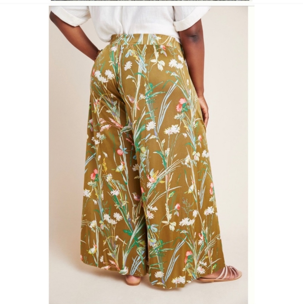 NWT A+ Anthropologie Maeve Floral Wide Leg Pants - Picture 2 of 9